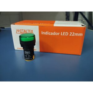 SINALEIRO LED 22MM - 220VCA - VERDE METALTEX L20-AR2-GP